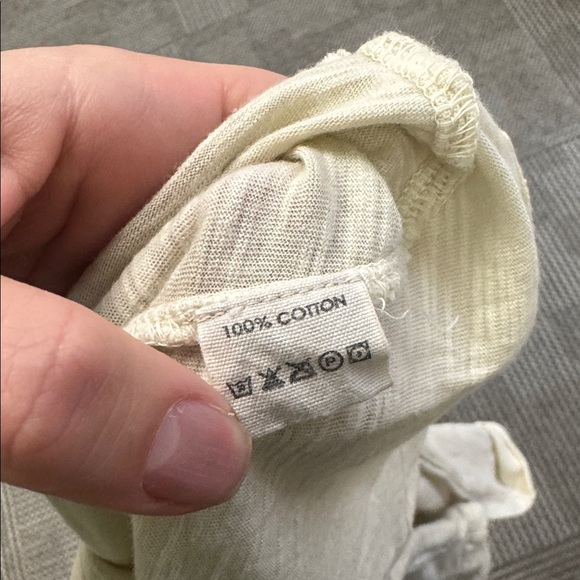 Magnolia Pearl “You Just Love” Cream Boyfriend Distressed Tee, One Size - Picture 6 of 9